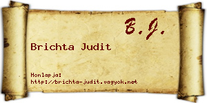 Brichta Judit névjegykártya